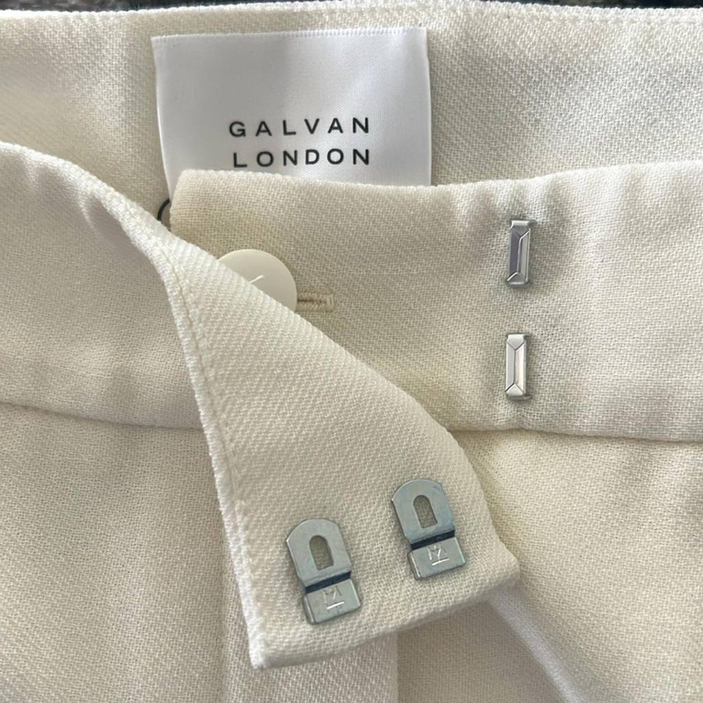 Galvan London Tailored Suit Trousers in Ivory/Cream, NWT, Size 4