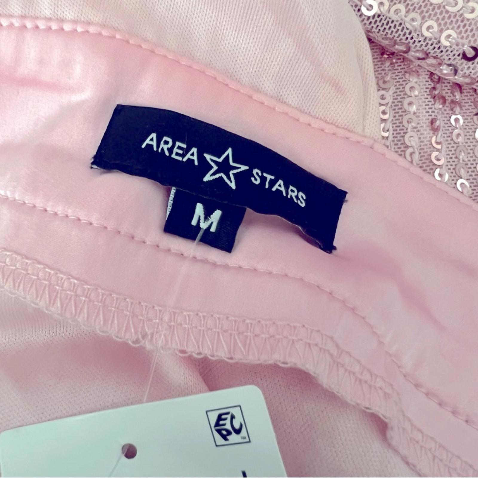 NWT Area Stars Cutout Sequin Mini Dress in Pink, Size M NEW w/Tag, Retail $250