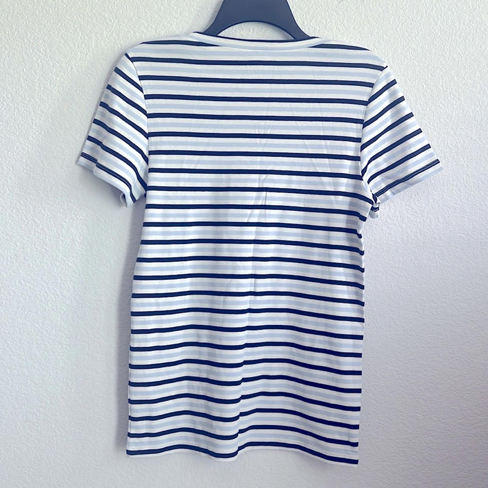 J.Crew Perfect Fit 1X1 Ribbed Stripe T-Shirt, Size L