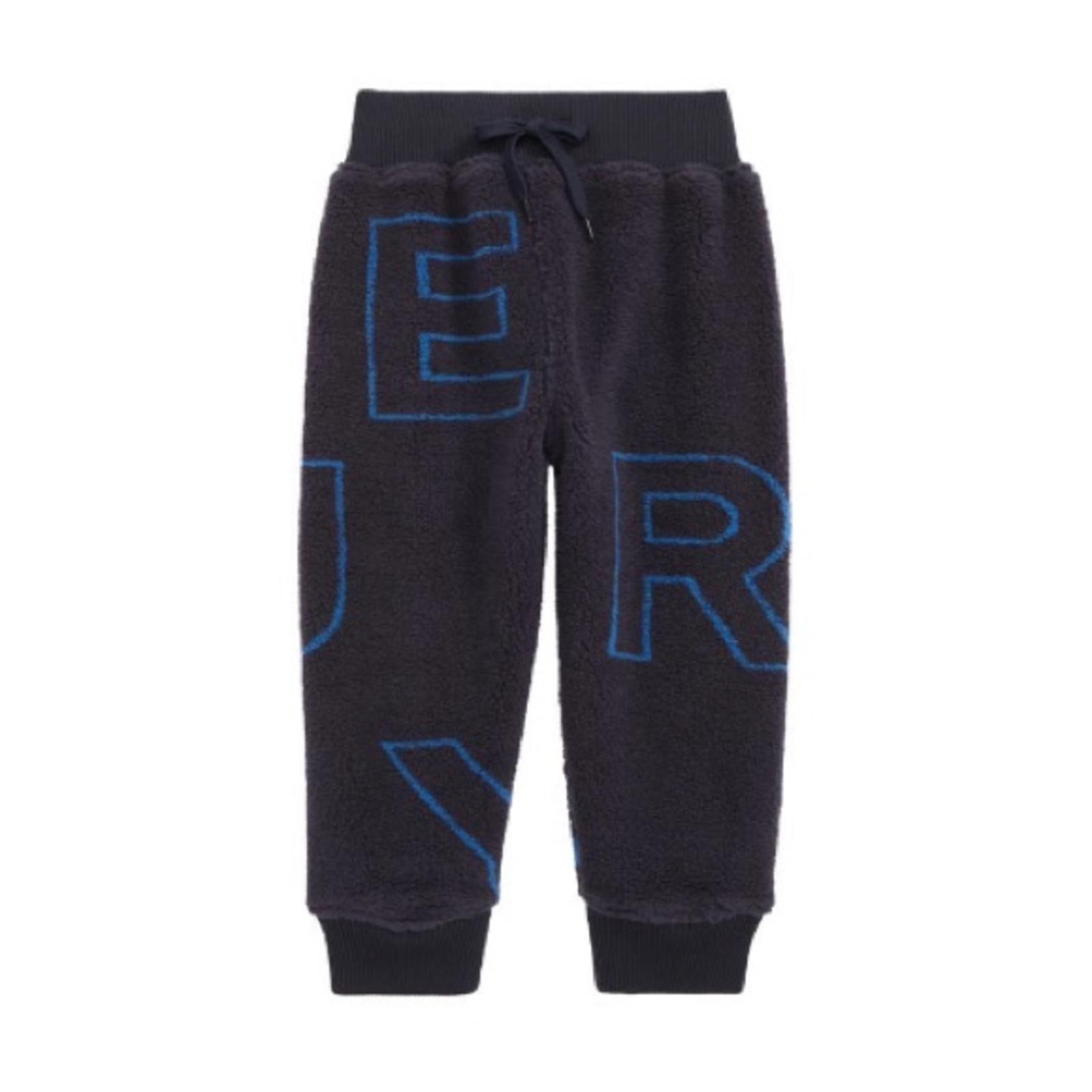 Burberry Edgar Scattered Logo-Print Joggers, Navy Black, Boy's Size 6Y New w/Tag