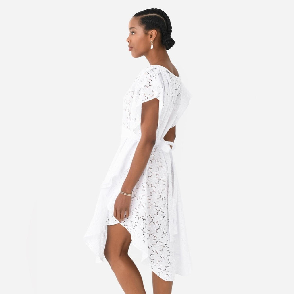 NWT Jag Women's The Eden Dress, White Eyelet Size S/M New w/Tag Retail $406