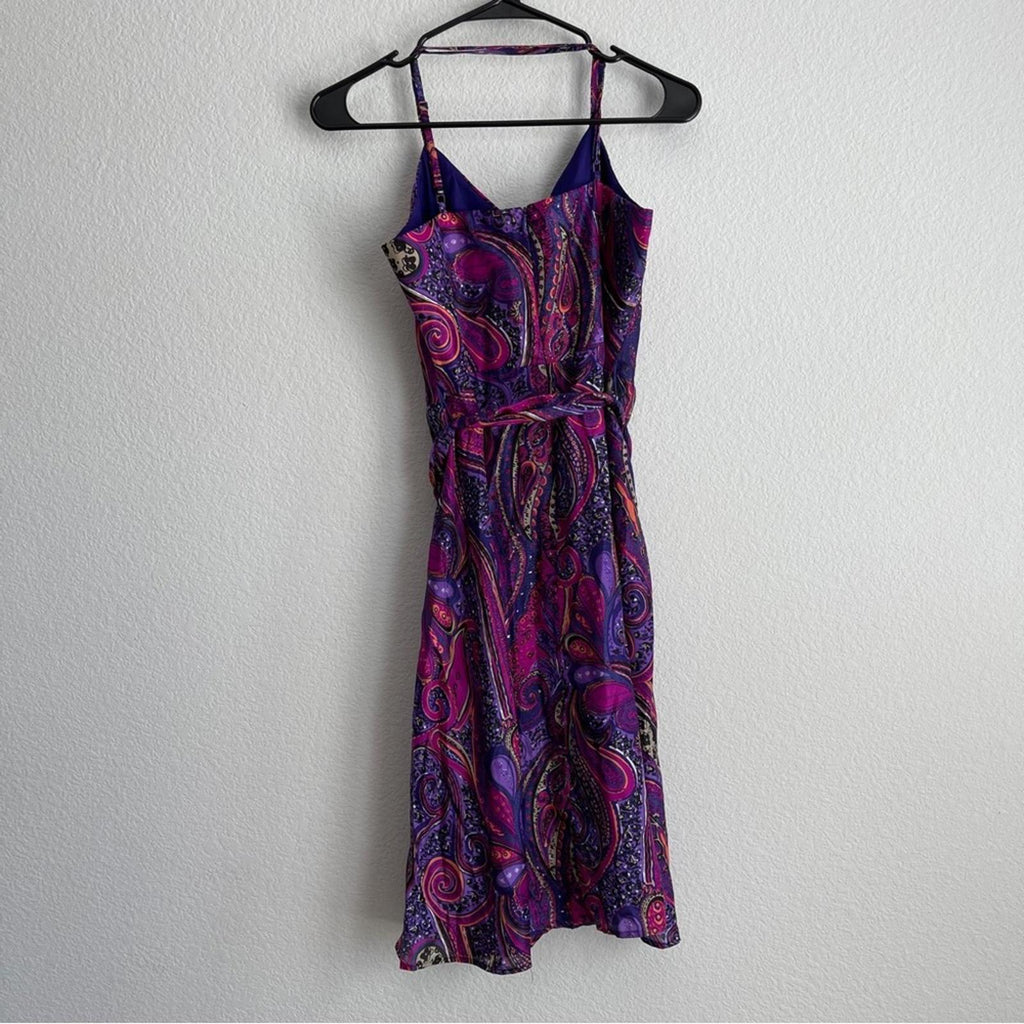 Trina Turk Devendra Silk Agra Paisley Dress, Size 8 EXCELLENT! Retail $338