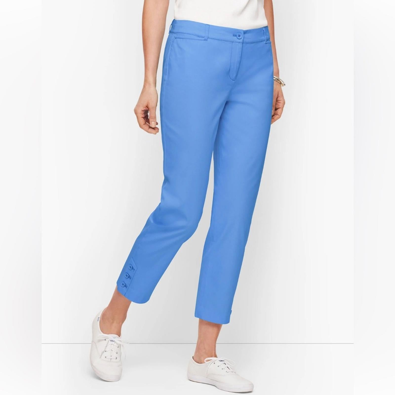 Talbots Beige Straight Leg Perfect Crop Pants, Size 12 New w/Tag