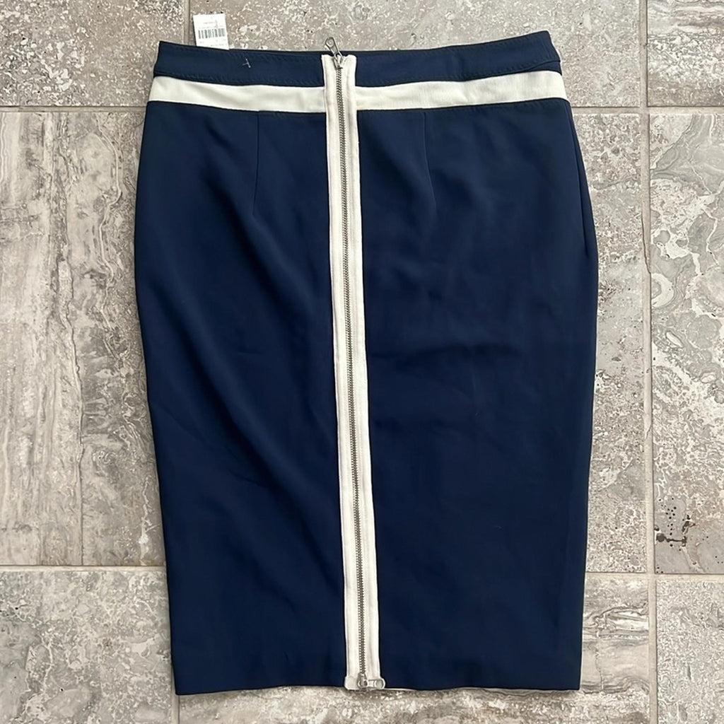 NWT Rag & Bone Midnight Scuba Skirt, Navy & Cream, Size 4 New w/Tag