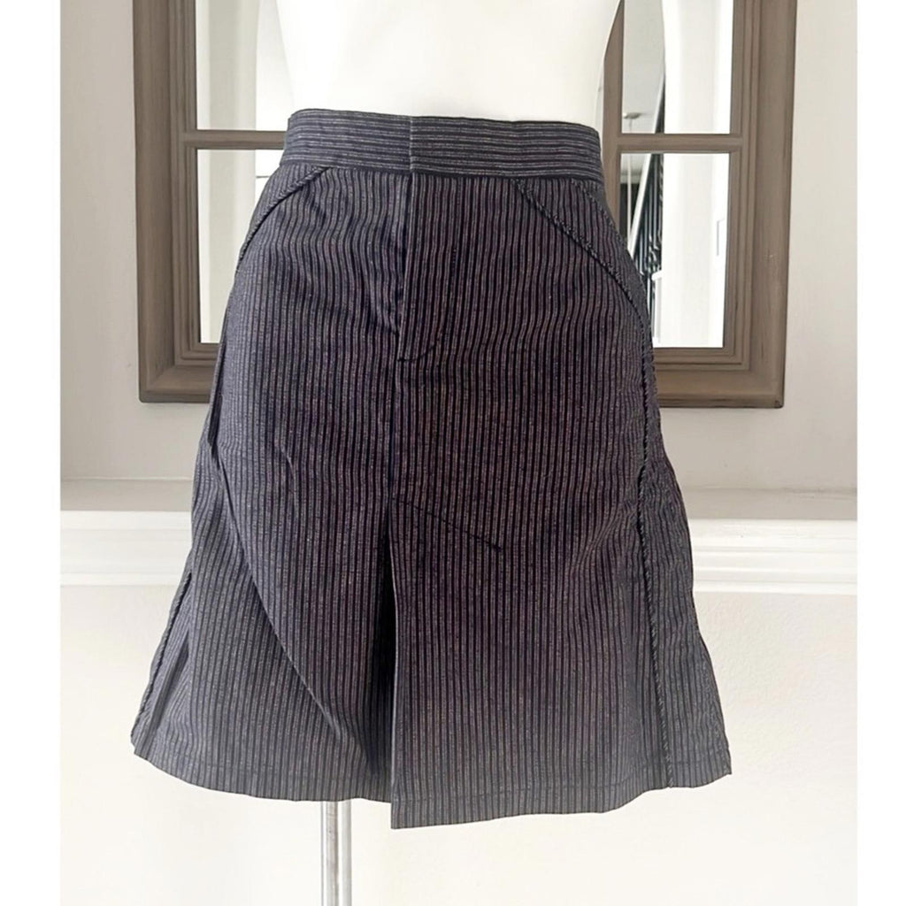 Marc Jacobs Structured Striped Cotton Denim Skirt, Size 10 EXCELLENT!