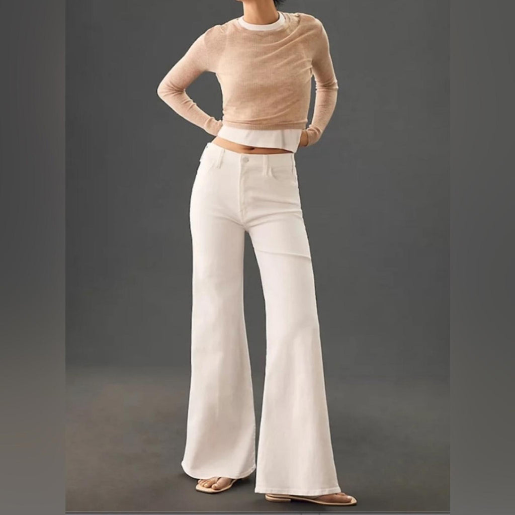 MOTHER The Hustler Roller Skimp White Jeans, Size 27 New w/Tag SOLD OUT
