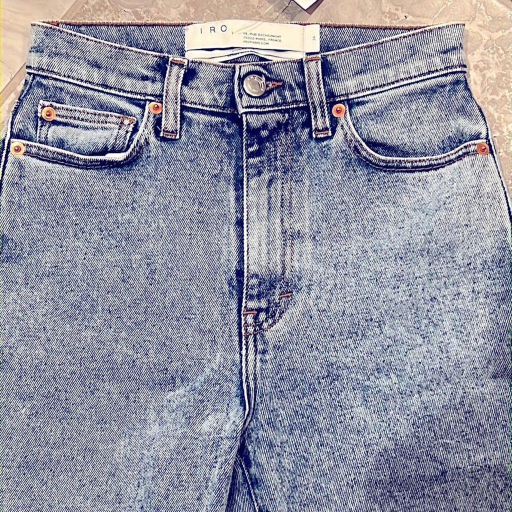 IRO Oilie High-Rise Skinny Jeans in Light Denim Acid Wash Size 24 New w/Tag $380