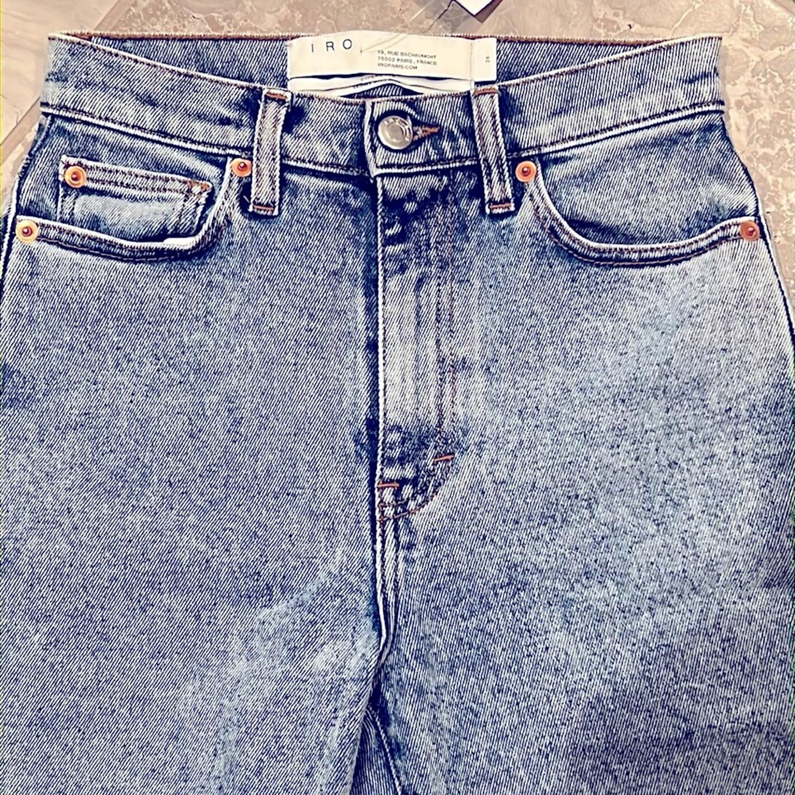 IRO Oilie High-Rise Skinny Jeans in Light Denim Acid Wash Size 24 New w/Tag $380