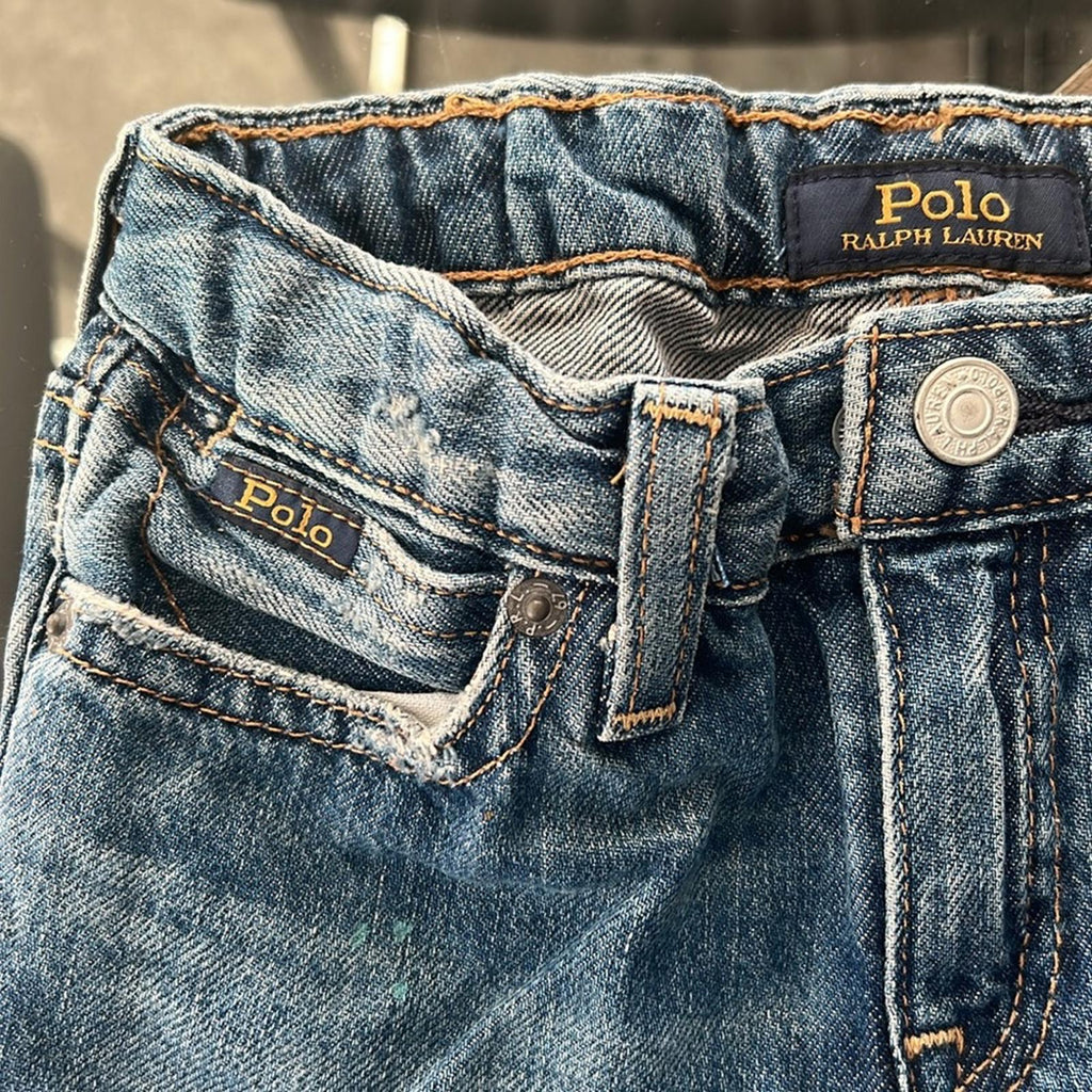 Polo Ralph Lauren Paint-Print Astor Slim Boyfriend Jeans, Size 4T Retail $135