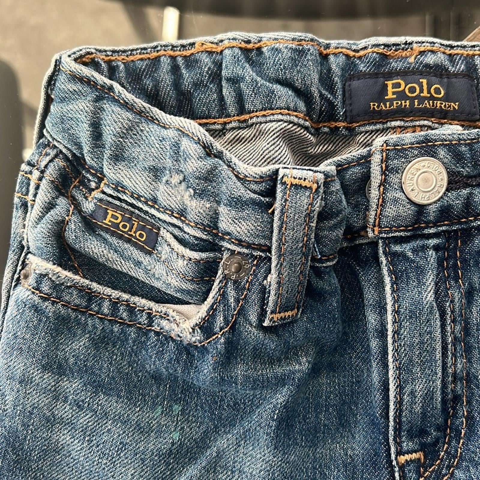 Polo Ralph Lauren Paint-Print Astor Slim Boyfriend Jeans, Size 4T Retail $135