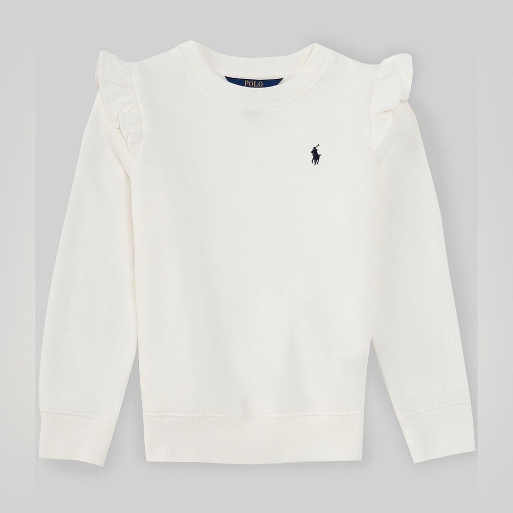 Polo Ralph Lauren Long Sleeve Ruffled Fleece Sweatshirt, Big Girls XL (16) NWT
