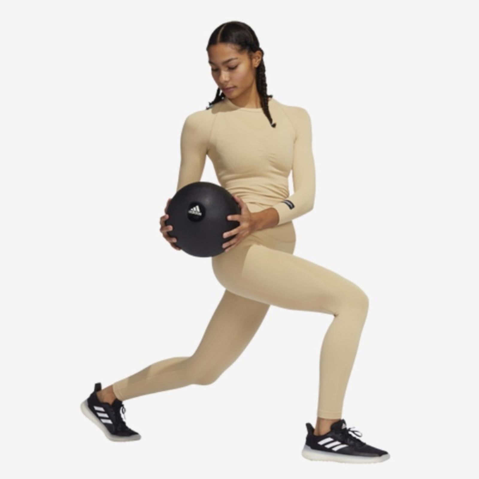 Adidas Formotion Training Sculpt Seamlessly Hazy Beige Tights, Plus Size 3X NWT