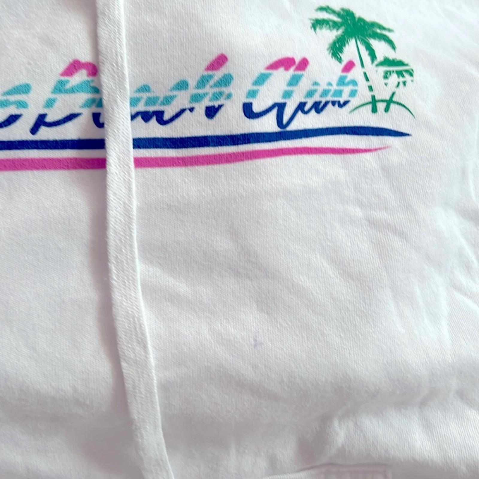 Bloomie's Unisex Beach Club Graphic Hoodie White Supima Cotton Size XS New w/Tag