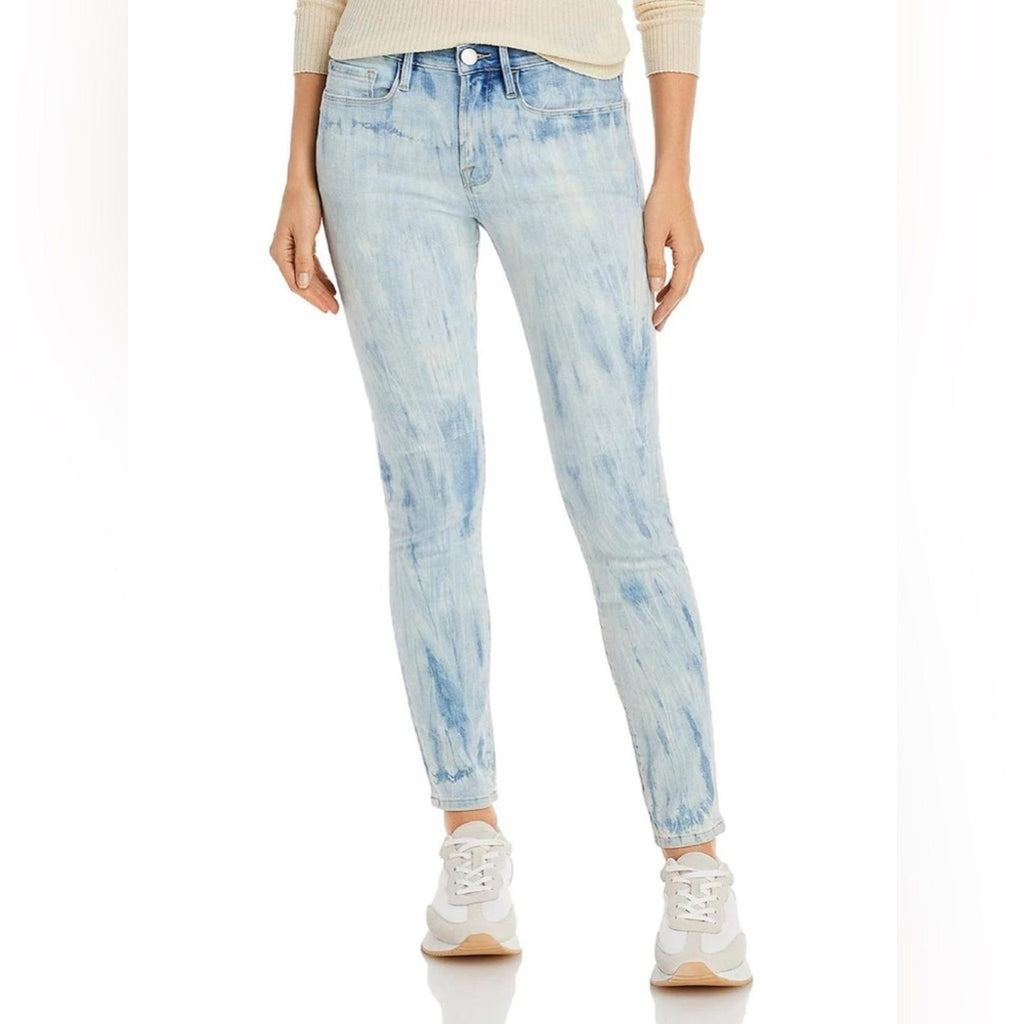 Frame Denim Le Skinny Jeanne Mid-Rise Jeans Medium Wash, Size 34 (fits like 32)