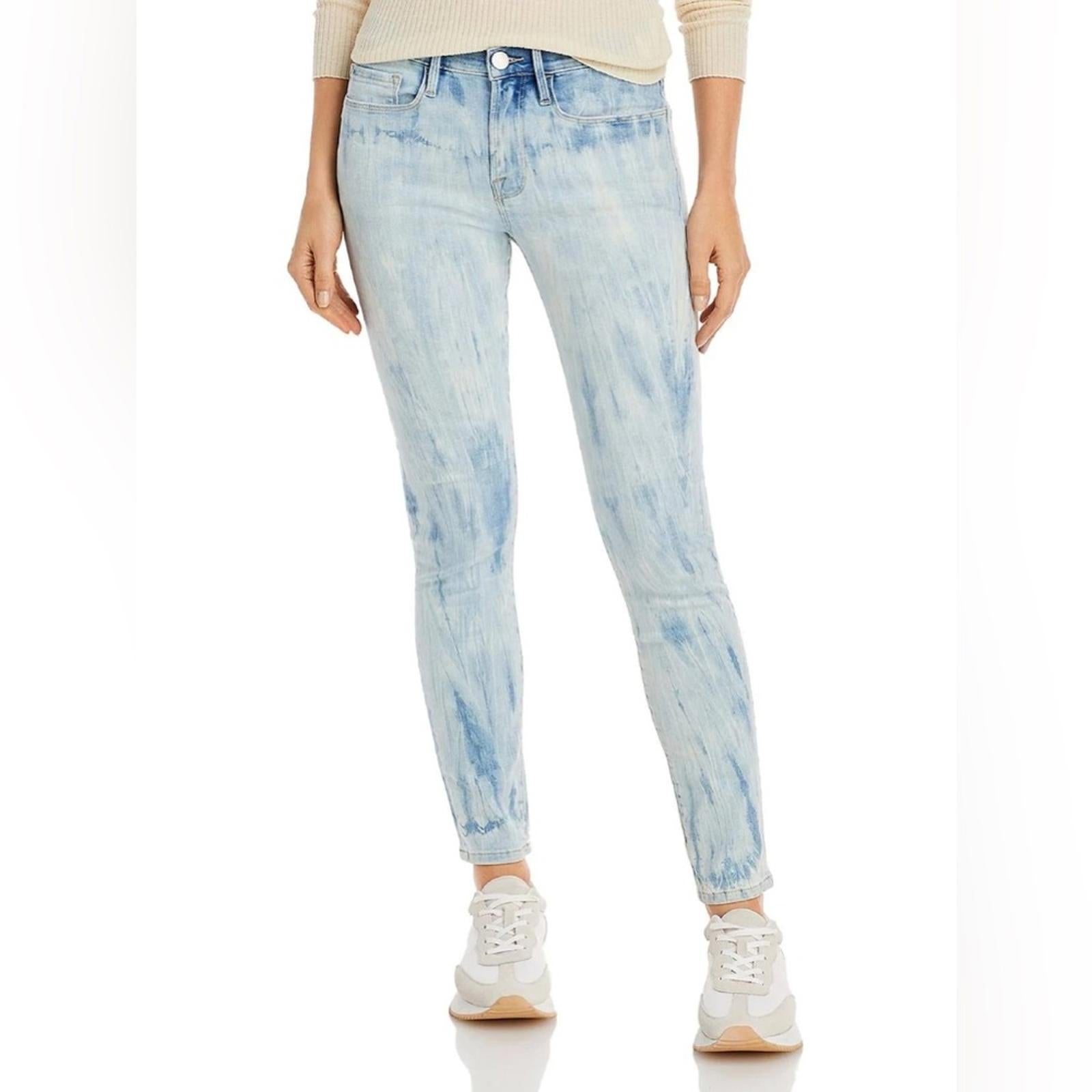 Frame Denim Le Skinny Jeanne Mid-Rise Jeans Medium Wash, Size 34 (fits like 32)