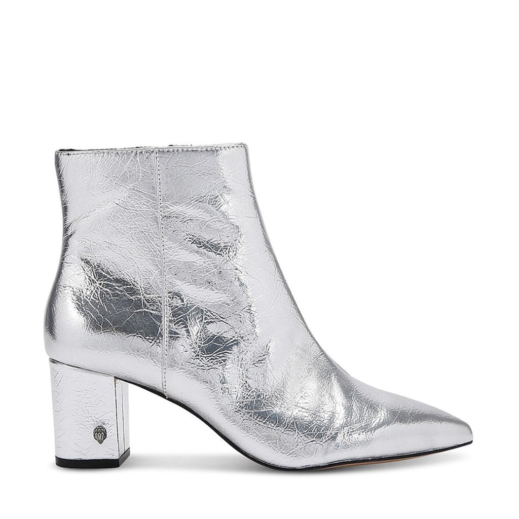 Kurt Geiger Burlington Block Heel Ankle Booties, Silver Size EU 37, New w/o Box
