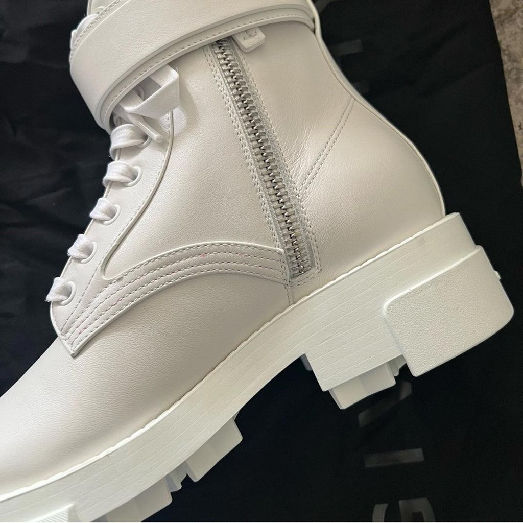 Givenchy Calf Leather Combat Boots, Size EU39 New in Box w/Dustbags