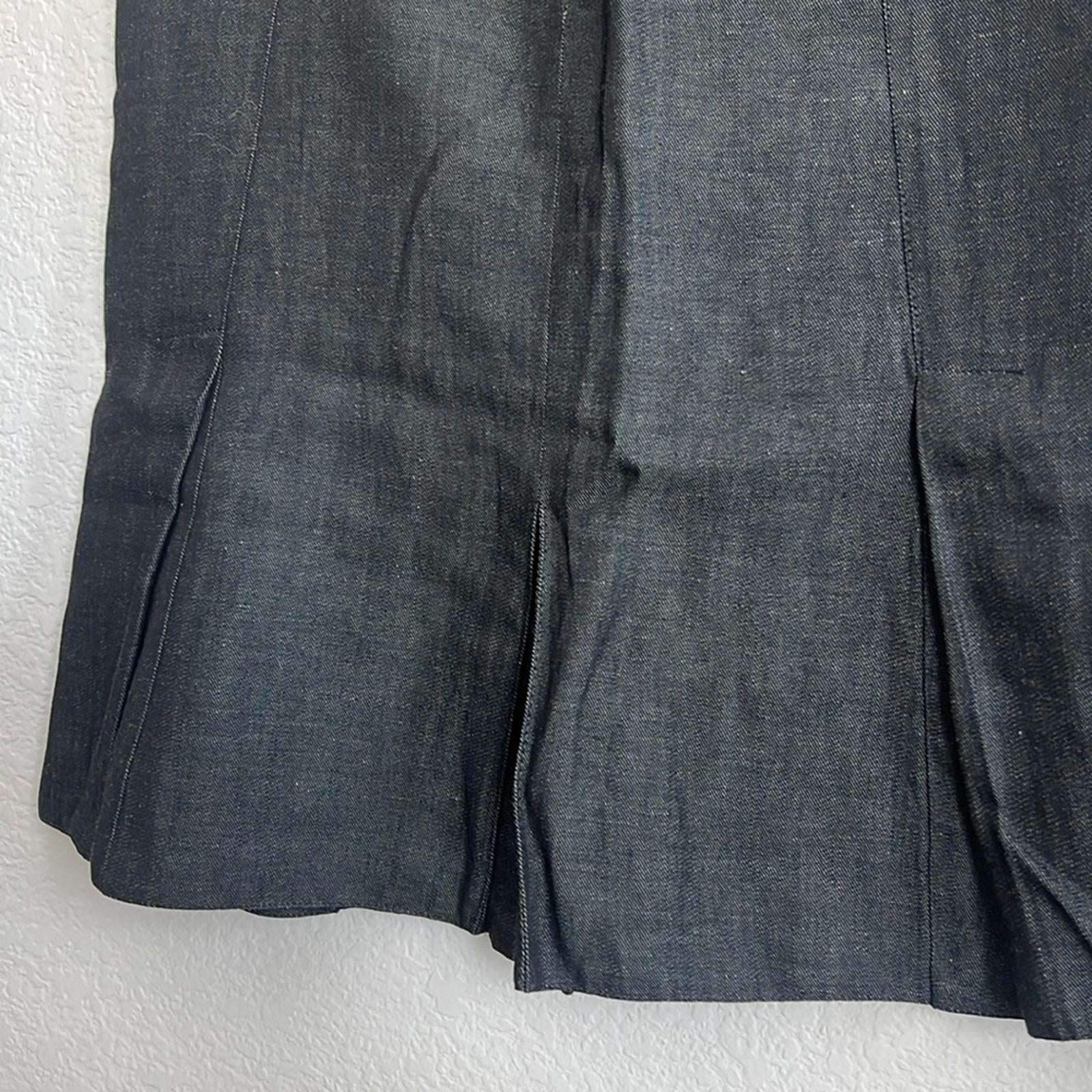 Akris Punto Fit & Flare Denim Mini Skirt in Black Size 4 EXCELLENT!