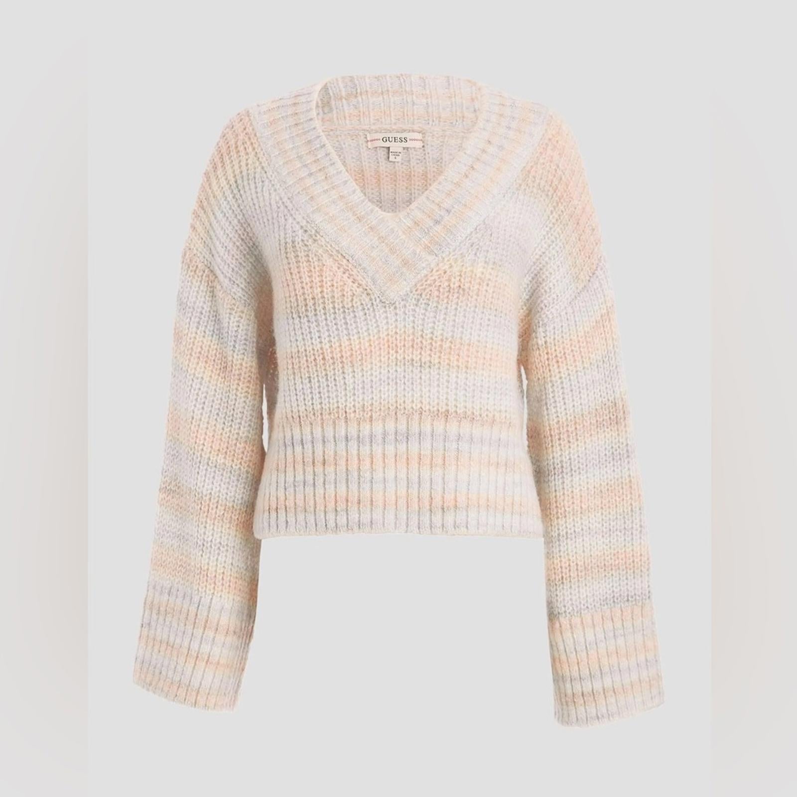 NEW Guess Neena Wool Blend Alpaca V-Neck Sweater, Size XS New w/Tag Retail $118