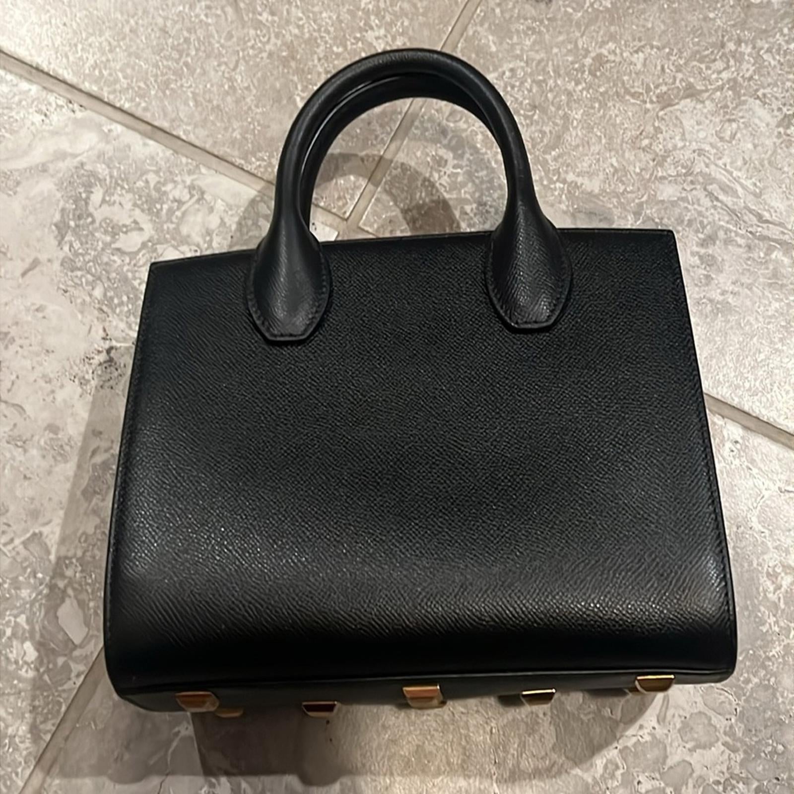 Salvatore Ferragamo Studio Box Bag in Black NEW with Tag