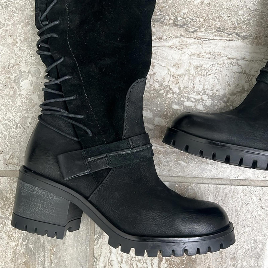 Miz Mooz Mayer Knee High Boots in Black, Size 36 New w/o Box