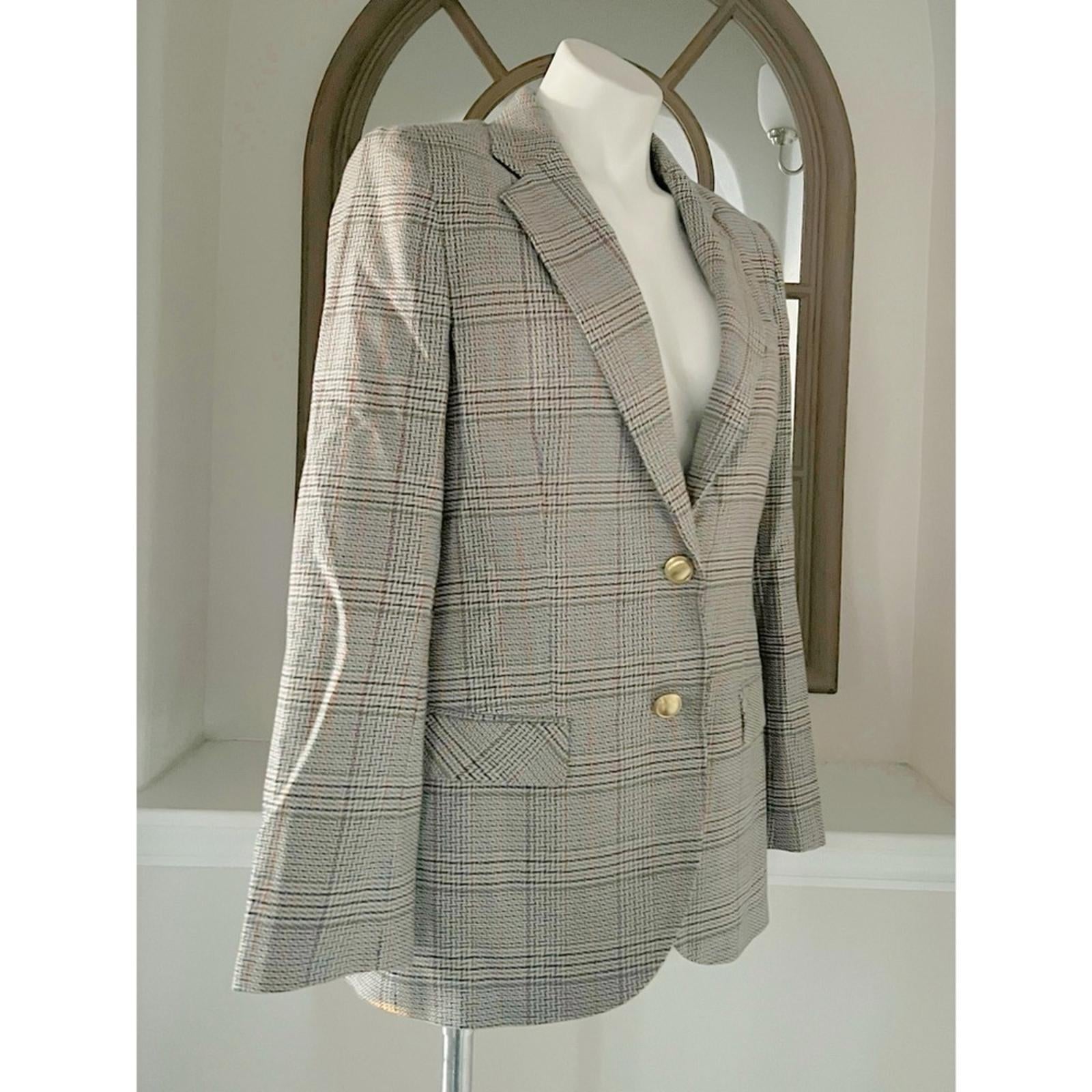 Rosetta Getty Two-Button Tailored Wool Blazer, Size 10 New w/Tag Retail $1695