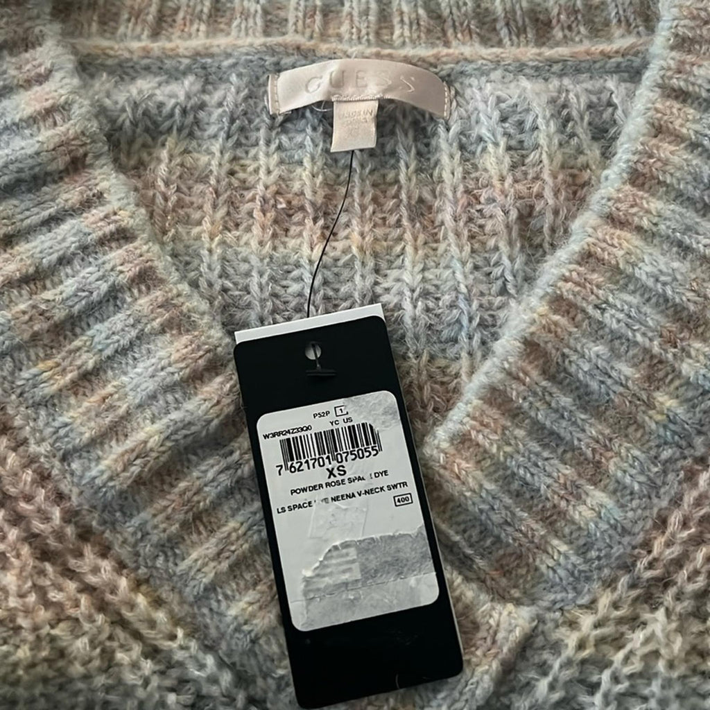NEW Guess Neena Wool Blend Alpaca V-Neck Sweater, Size XS New w/Tag Retail $118