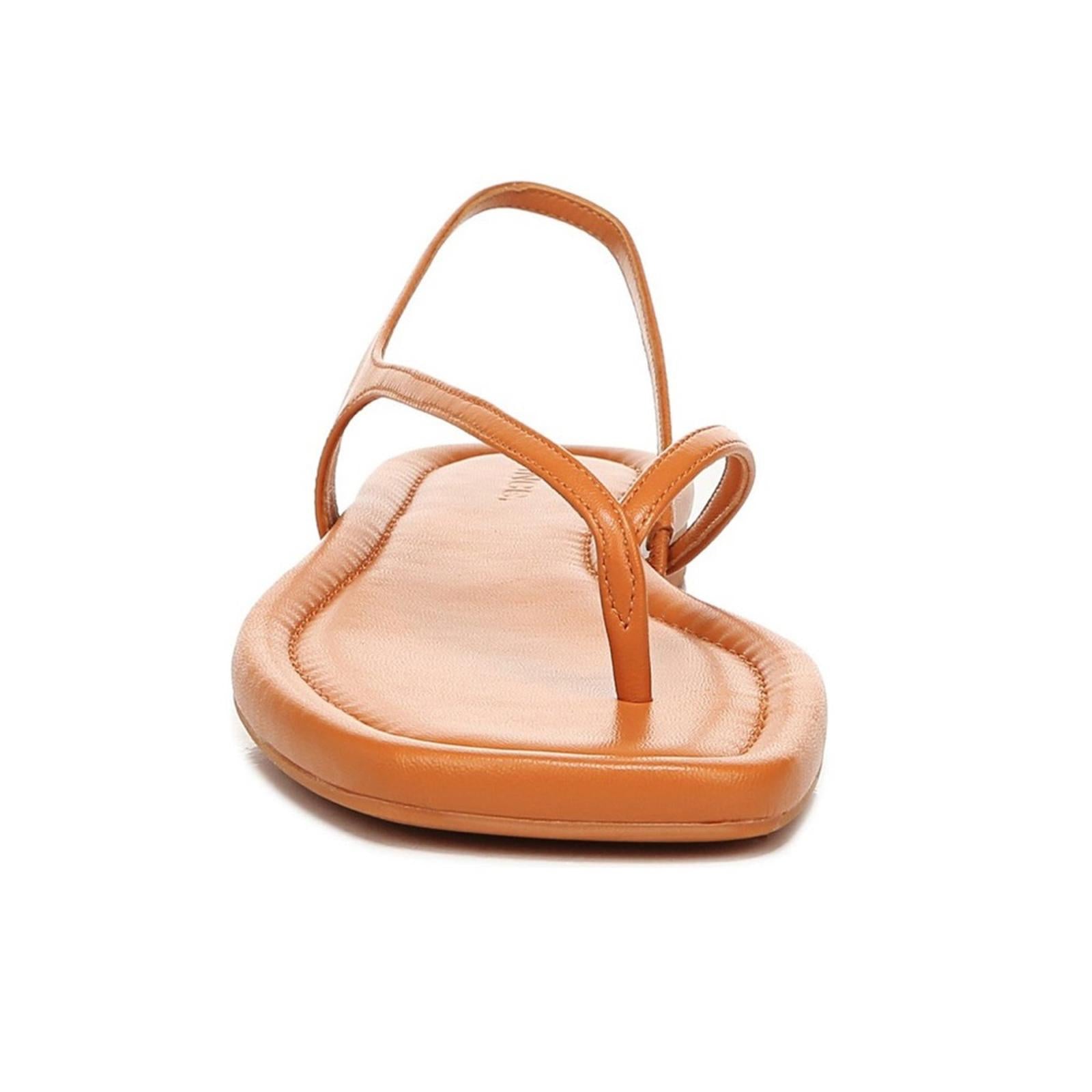 Vince Deana Strappy Leather Flat Sandals, Orange Size 10M (Sold Out) NEW $195