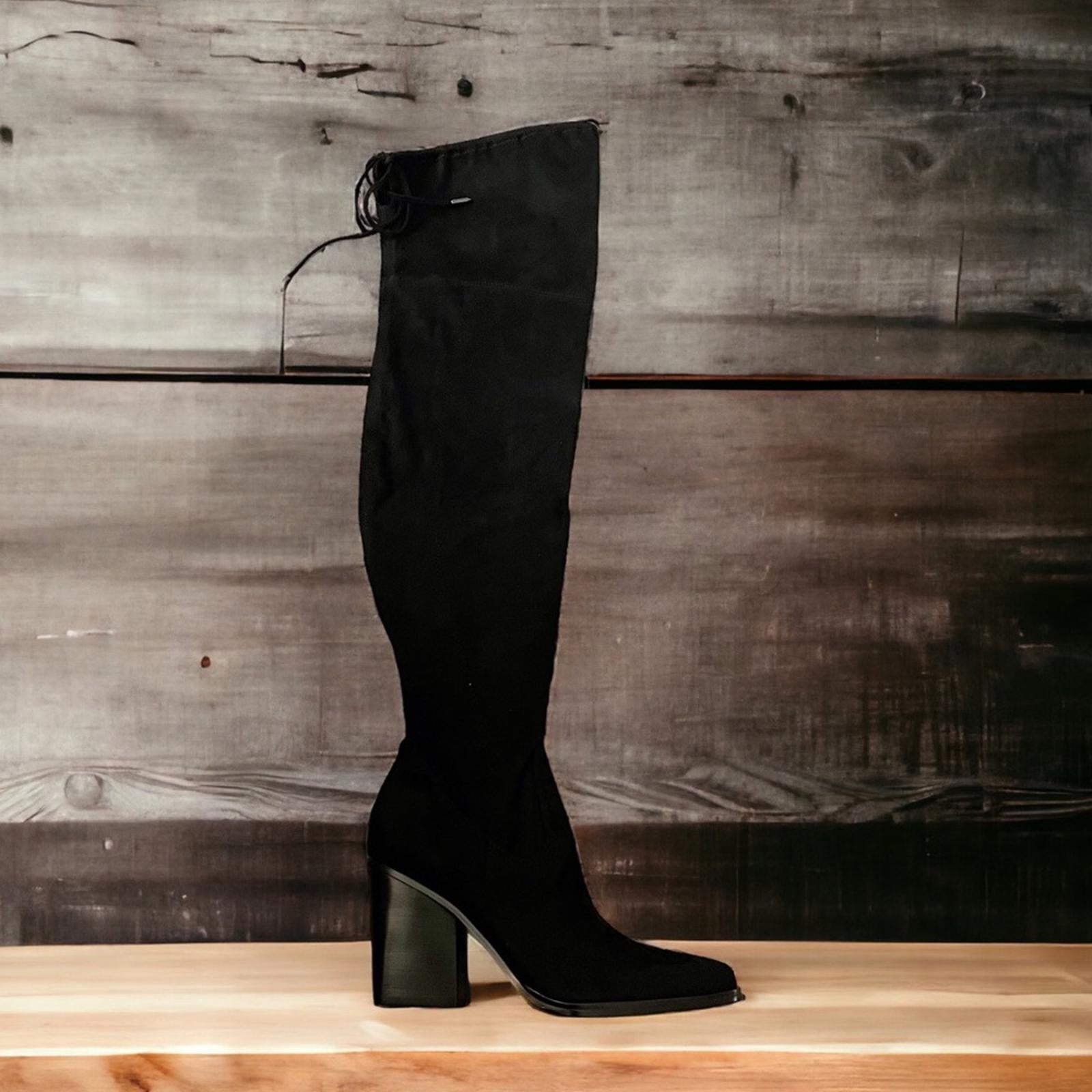 Marc Fisher LTD Okun Thigh High Boots, Black Size 6M New in Box Retail $249