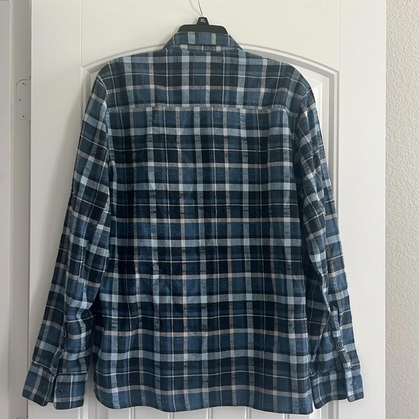 Officine Générale Ahmad Twill Check Button Down Shirt, Size L New w/Tag $395