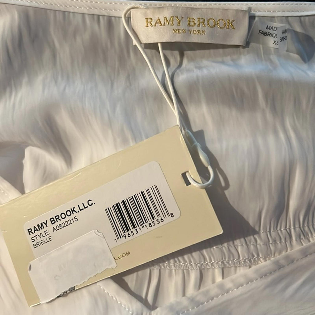 Ramy Brook Brielle Oversized Blouse in White, Size XS New with Tag Retail $345