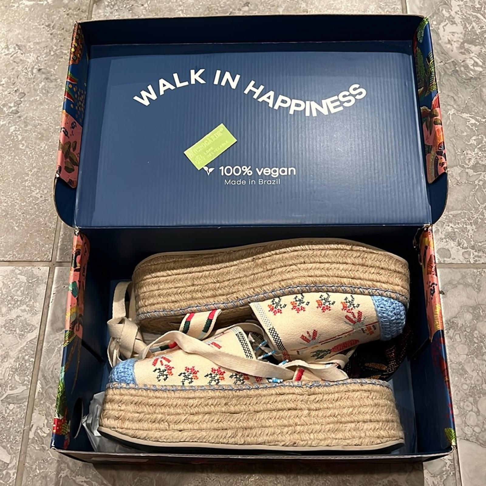 FARM Rio Paradise Bead Embellished Espadrille Platform Shoes Size 11 NWT+DustBag