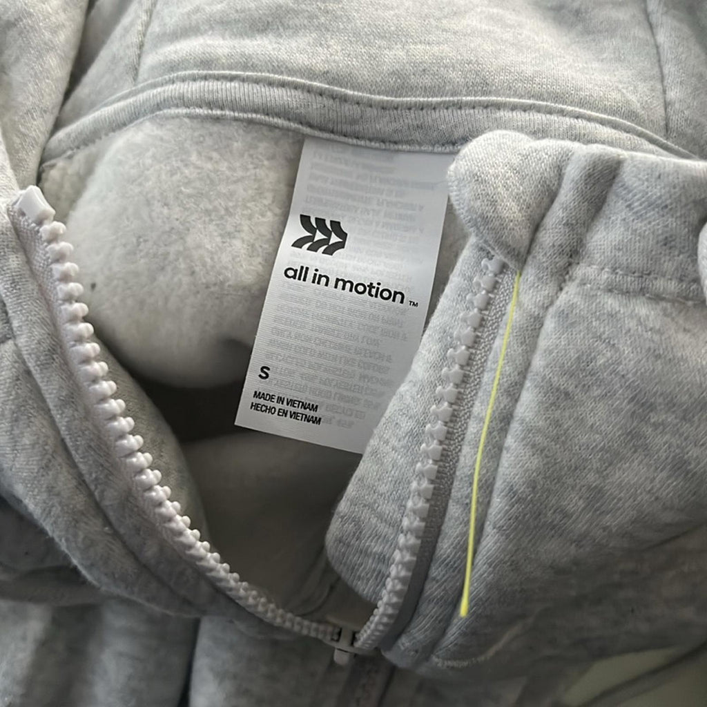 2-Piece All in Motion Fleece Joggers + Full Zip Hoodie Sweatshirt, NEW, Size S