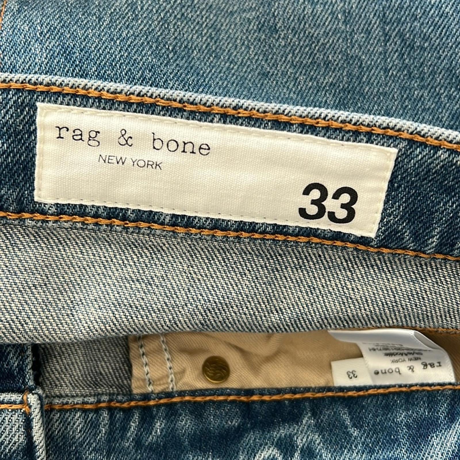 Rag & Bone Nina High-Rise Ankle Slim Straight Cigarette Jeans, Size 33 New w/Tag