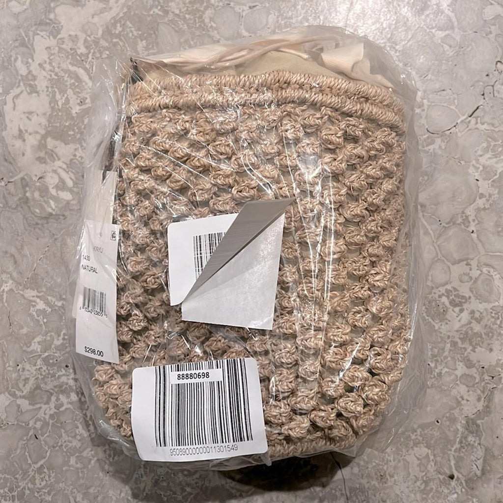KAYU Odessa Small Bucket Bag, Natural New w/Tag Retail $298