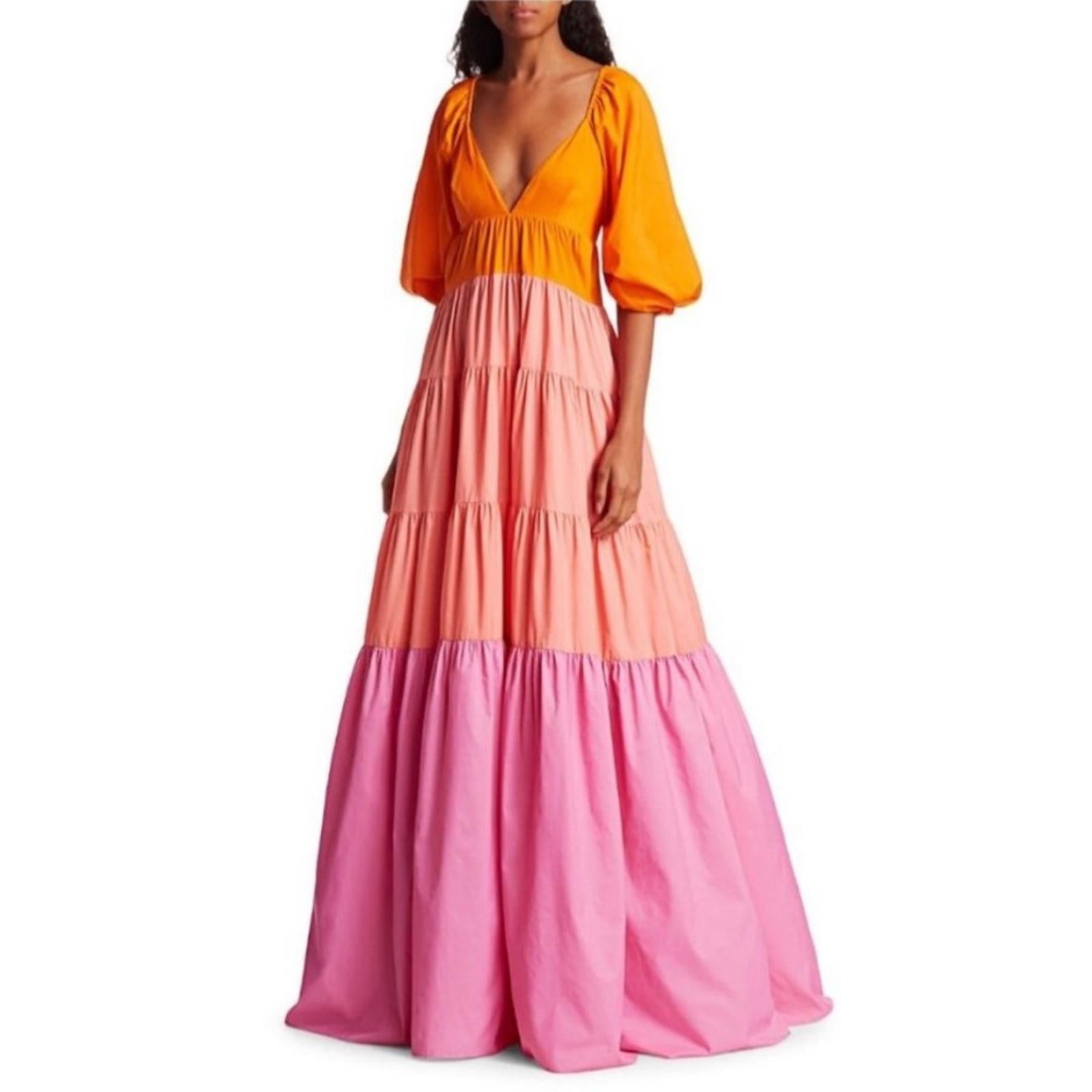 Staud x Revolve Meadow Maxi Tiered Dress, Size M New w/Tag SOLD OUT!