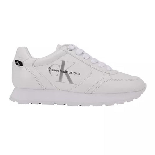 Calvin Klein Jeans Cayle Logo Casual Lace-Up Sneakers White Size 6.5M Retail $89