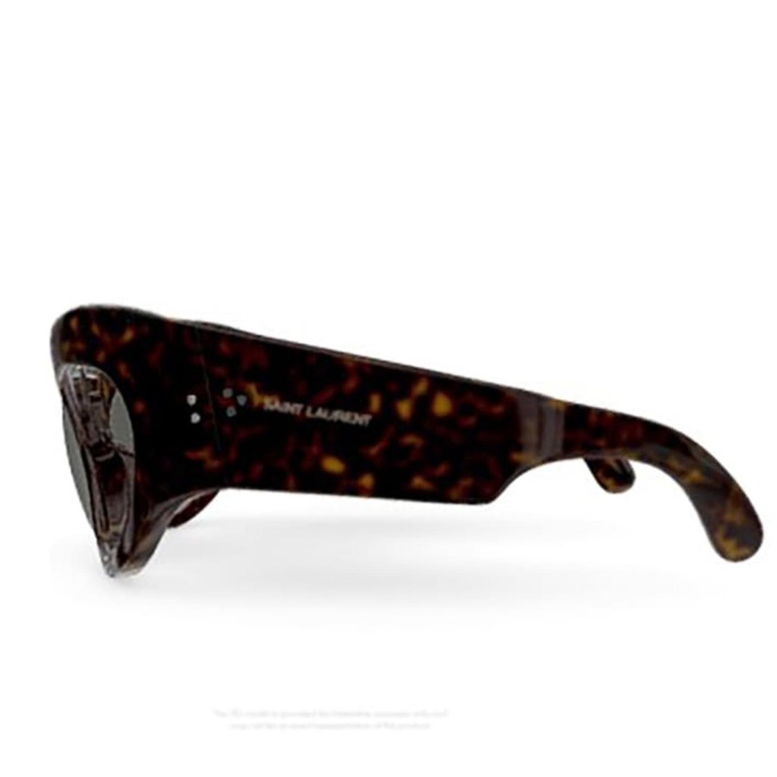 Saint Laurent Cat Eye Sunglasses, Brown Tortoise 67mm New w/Tag - Made in Italy