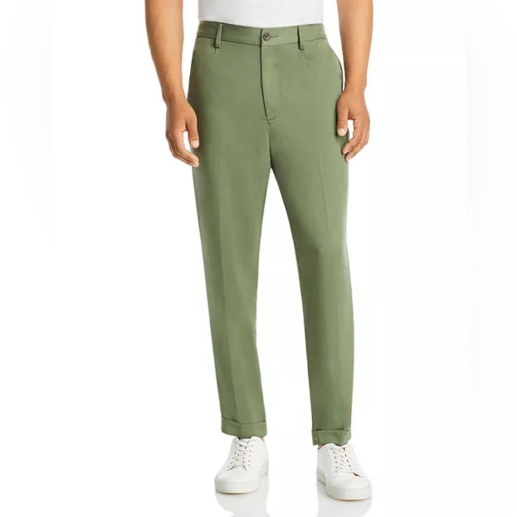Vince Solid Cuffed Regular Fit Pants in Yucca Pine, Size 34 New w/Tag $275