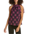 Ramy Brook Leilany Blouse in Pink/Black, Size L New w/Tag $295