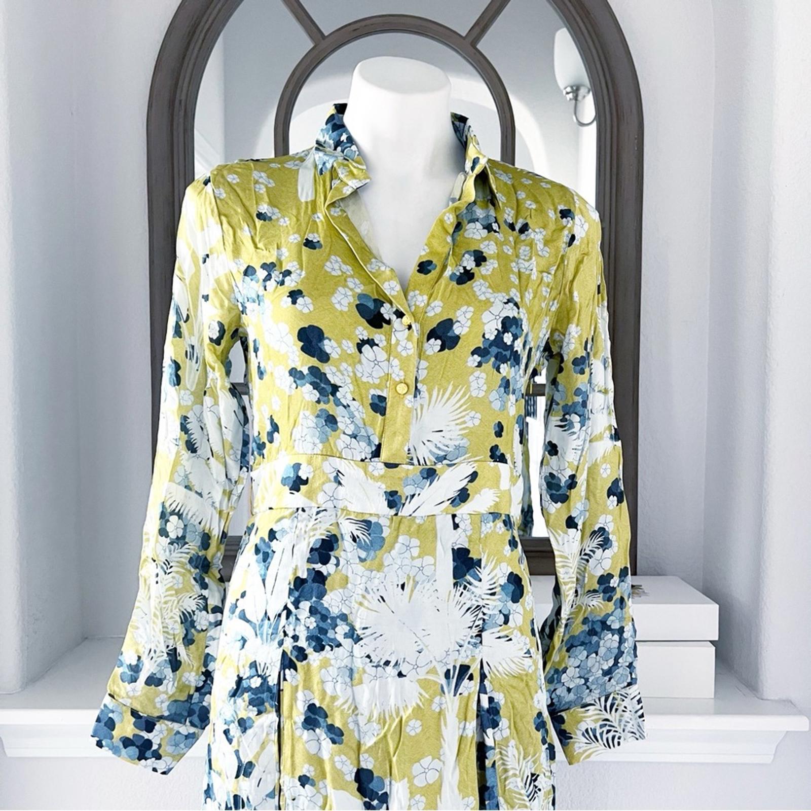 Falguni Shane Peacock Yellow Divine Long Maxi Dress, Size M, New w/Tag