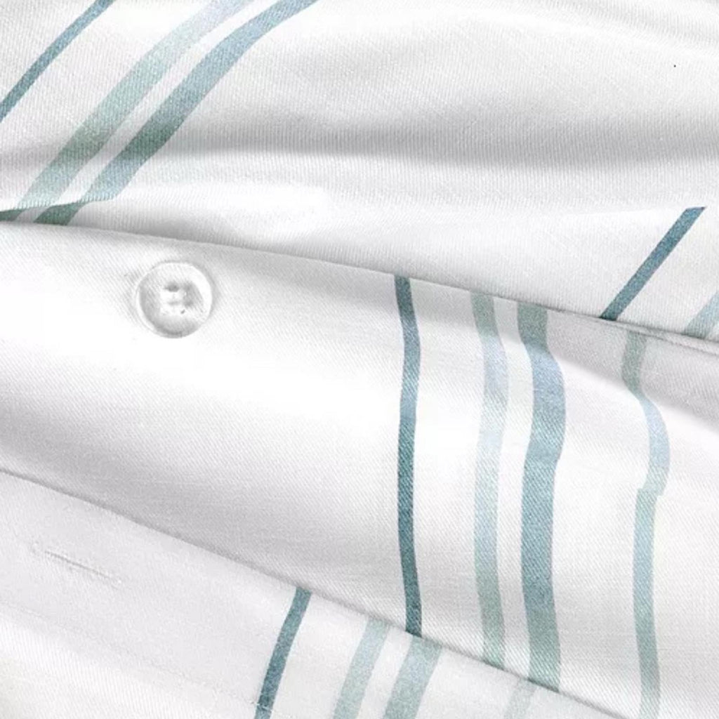 Sky Bristol Stripe Duvet Cover Set, Twin New w/Tag $230 - SOLD OUT