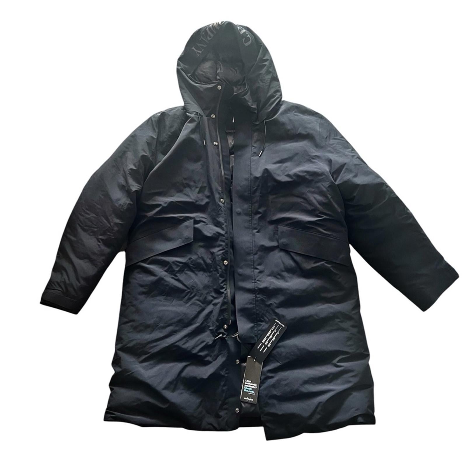 C.P. Company Micro M Re-Cycled Long Parka Coat, Black Size 52/XL NWT Retail $925