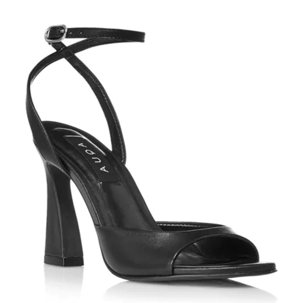 Bloomingdale’s AQUA Jett Ankle Strap High Heel Sandals Black, Size 10 NEW in Box