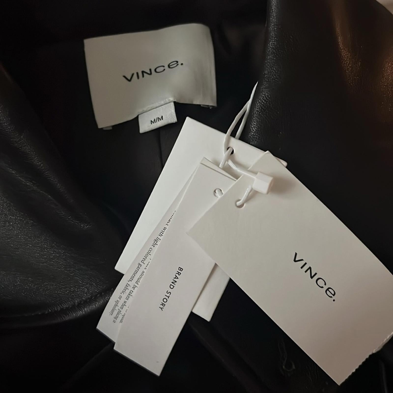 Vince 100% Lamb Leather Safari Jacket in Brown, Size M New w/Tag Retail $1495