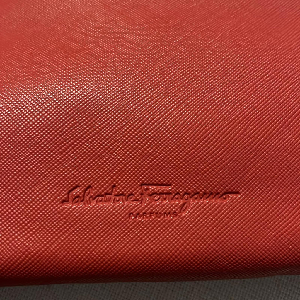 NEW Salvatore Ferragamo Cosmetic Pouch + Travel Size Lotion + Lip Balm + Extras