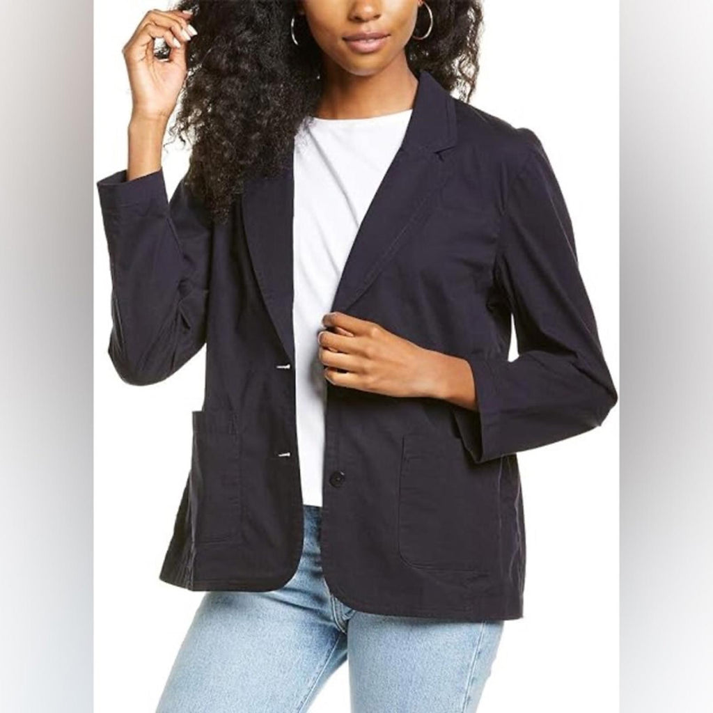 Eileen Fisher Notch Collar Shaped Jacket, Black Size XL , New w/Tag Retail