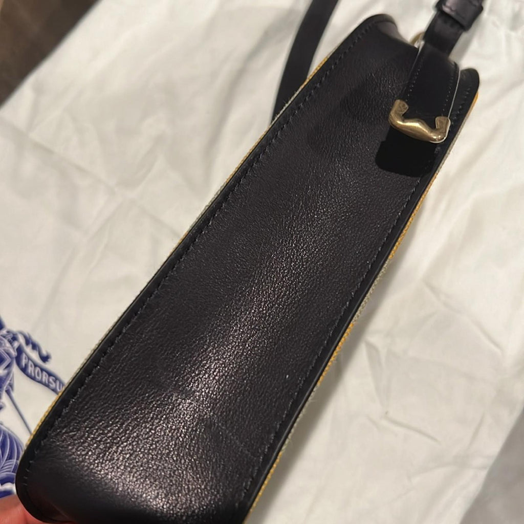New BURBERRY Mini Shield Check Sling Shoulder Bag, Hunter Ip Check, New w/Tag