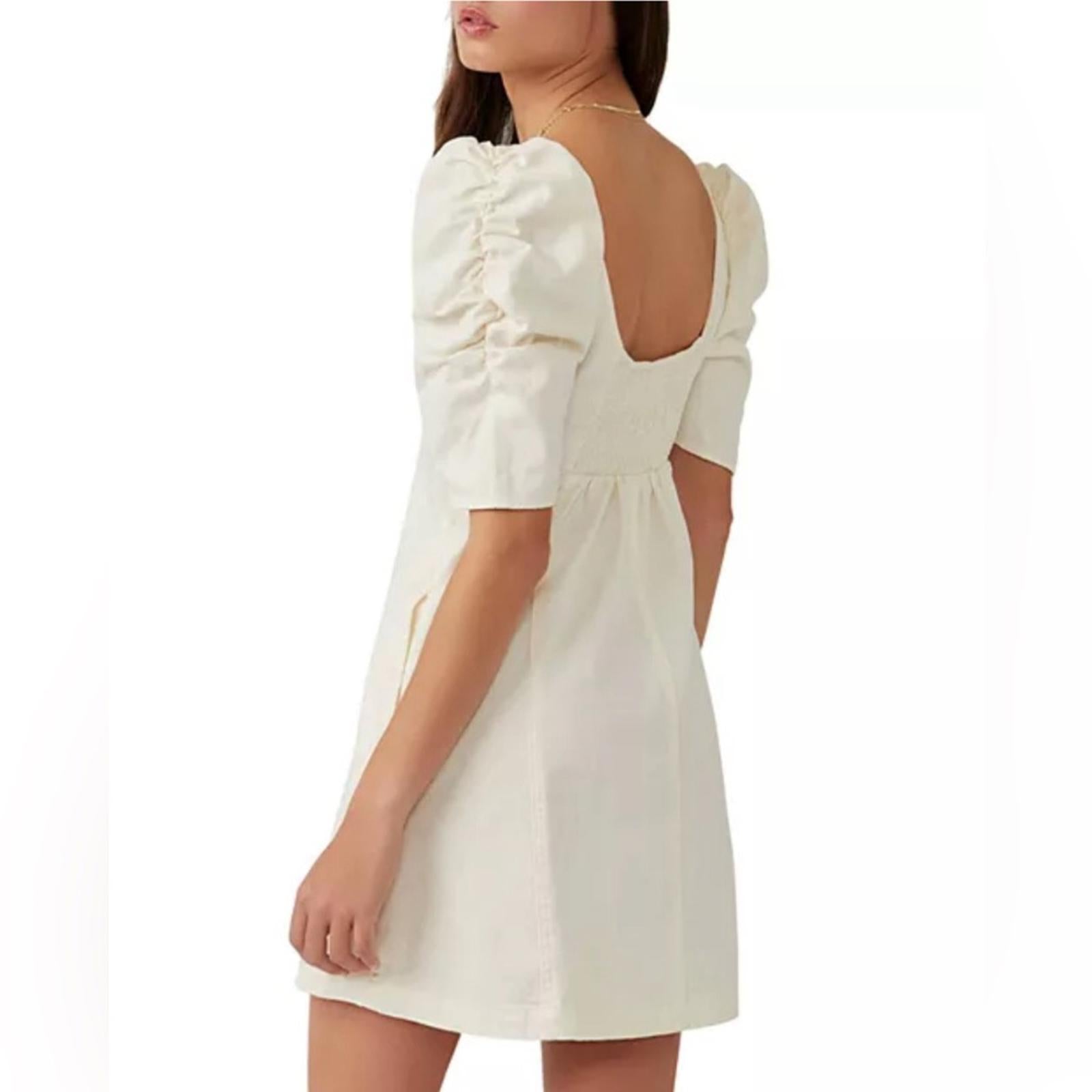 Free People Cotton Cheyenne Denim Mini Dress, Size XL New w/Tag