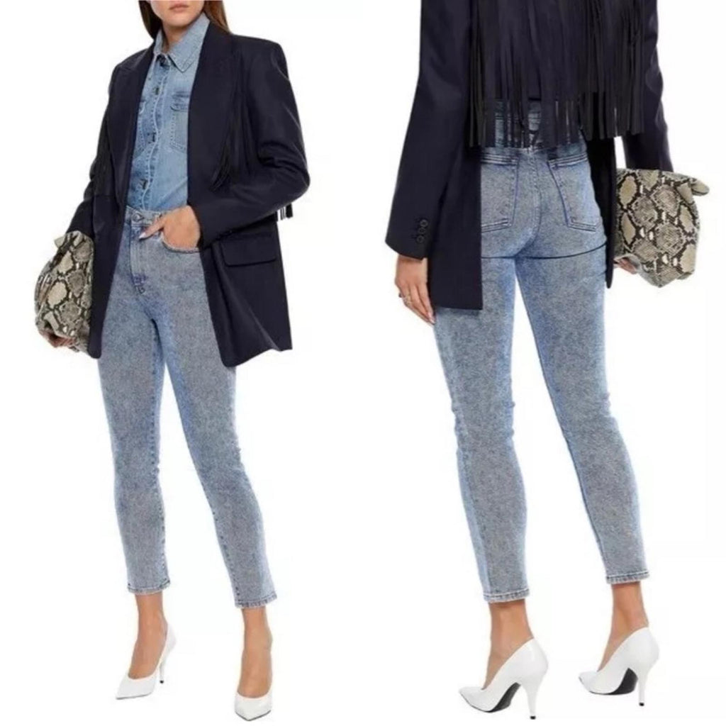 IRO Oilie High-Rise Skinny Jeans in Light Denim Acid Wash Size 24 New w/Tag $380